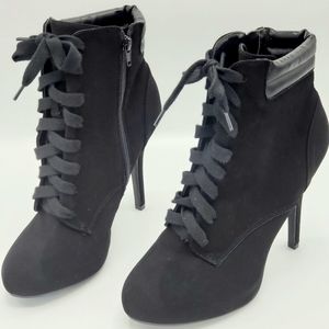 ADRIAMO BLACK HEEL WOMEN BOOTS SZ 10